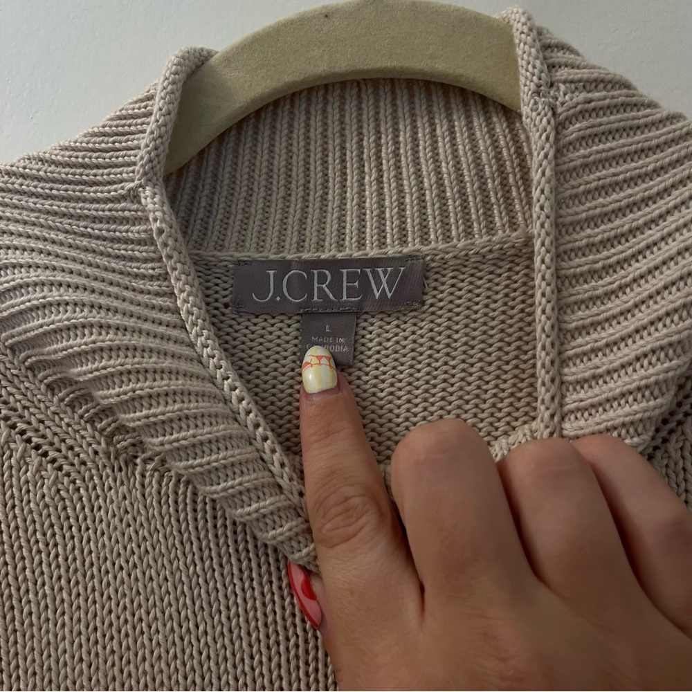 J. Crew New heritage Rollneck™ sweater, Pale Bone | size large - Picture 3 of 4